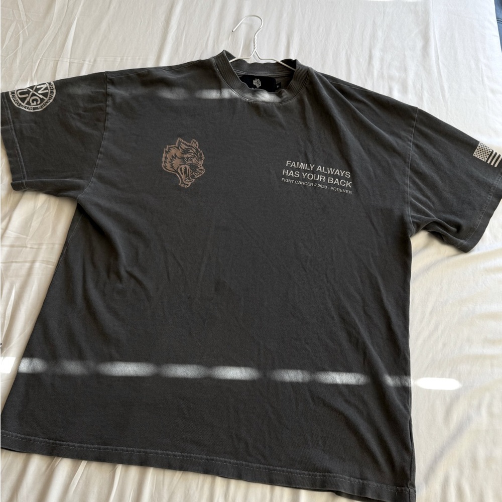 Men’s DARC SPORT Oversized athletic Tee shirt Tshirt NFGU WOLVES FIGHT CANCER